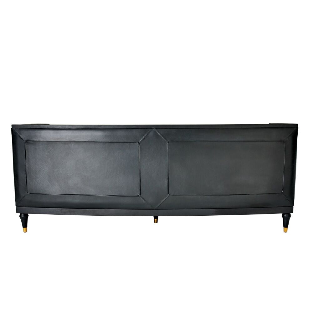 Arco Sofa, Black Leather
