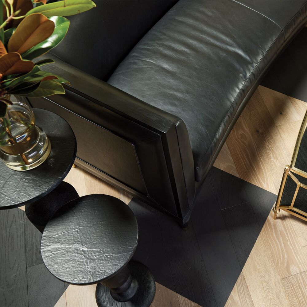 Arco Sofa, Black Leather