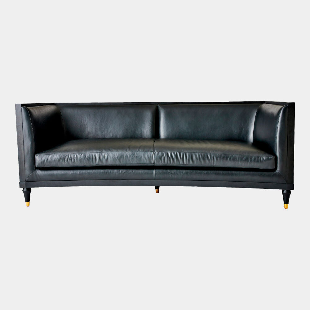Arco Sofa, Black Leather