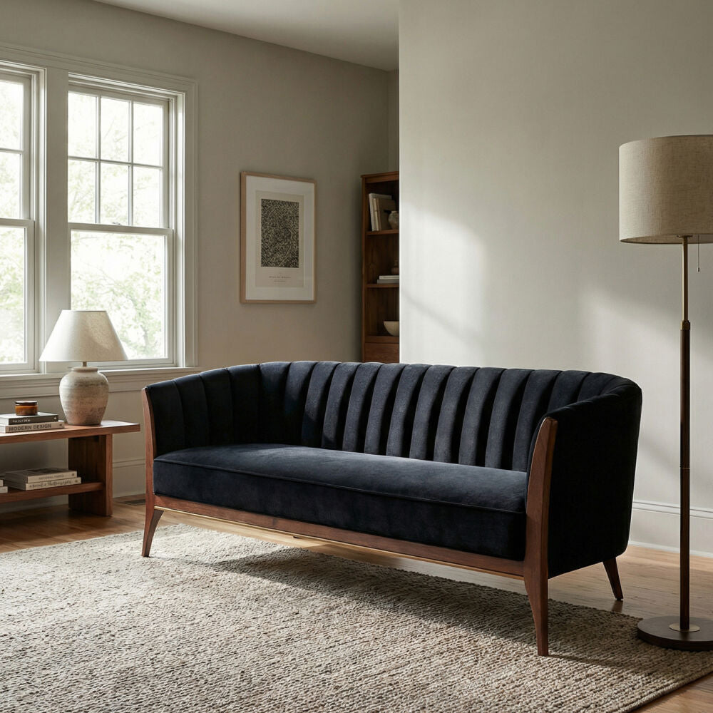 Colonnade Channel Sofa, Black