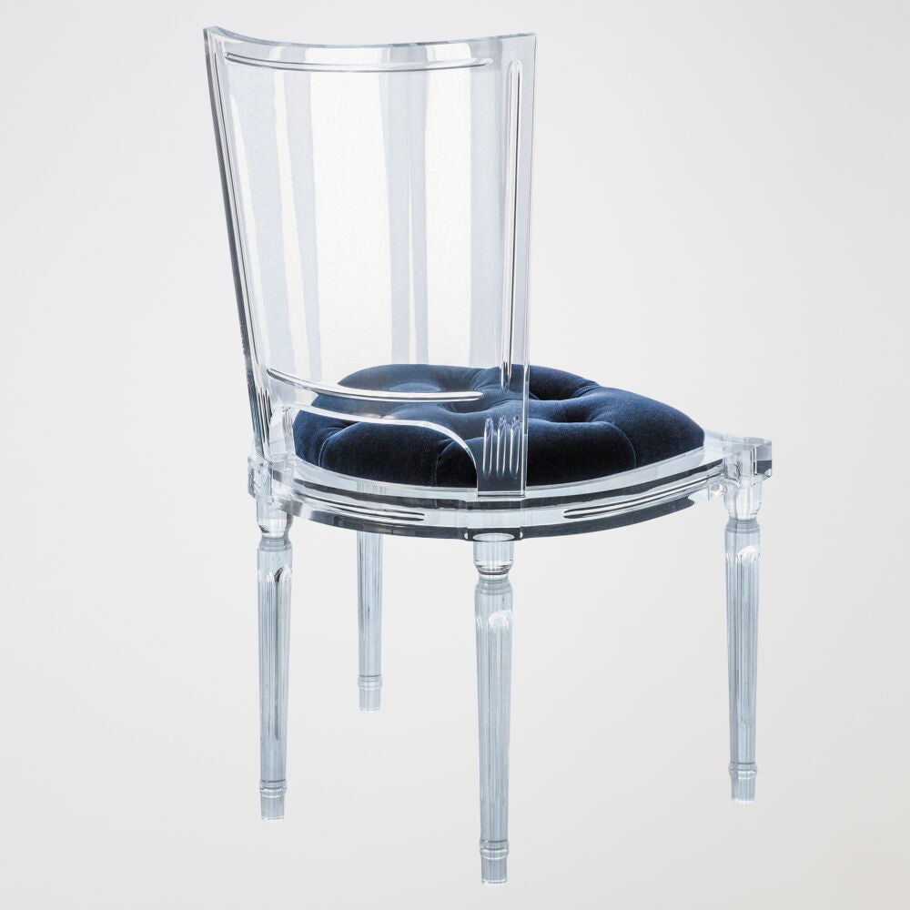 Cristallo Side Chair, Admiral Blue