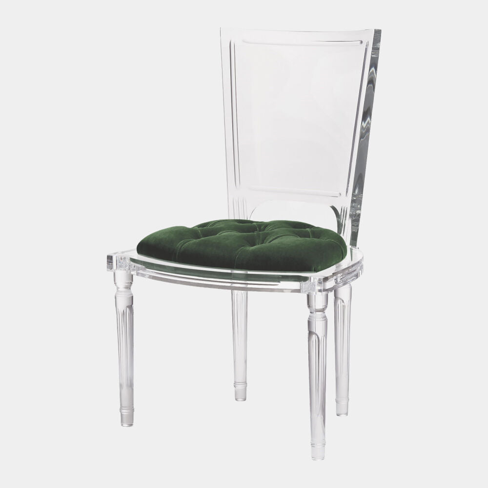 Cristallo Side Chair, Emerald