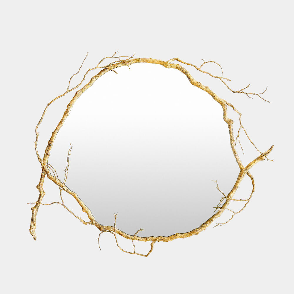 Salice Branch Mirror, Brass