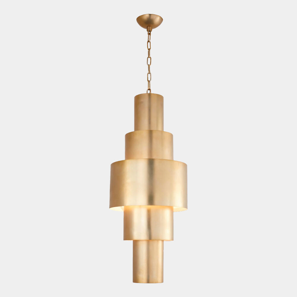 Zigurat Pendant, Brass
