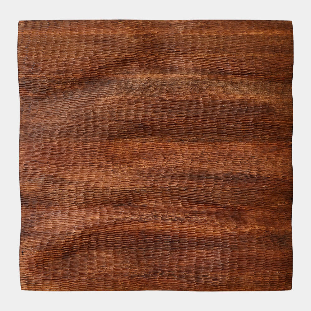 Ripple Carved Panel, Weathered Teak
