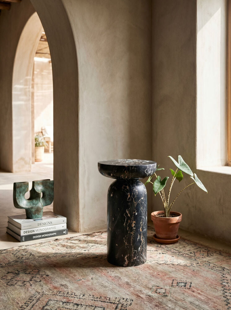 Ciottolo Accent Table, Portoro Marble