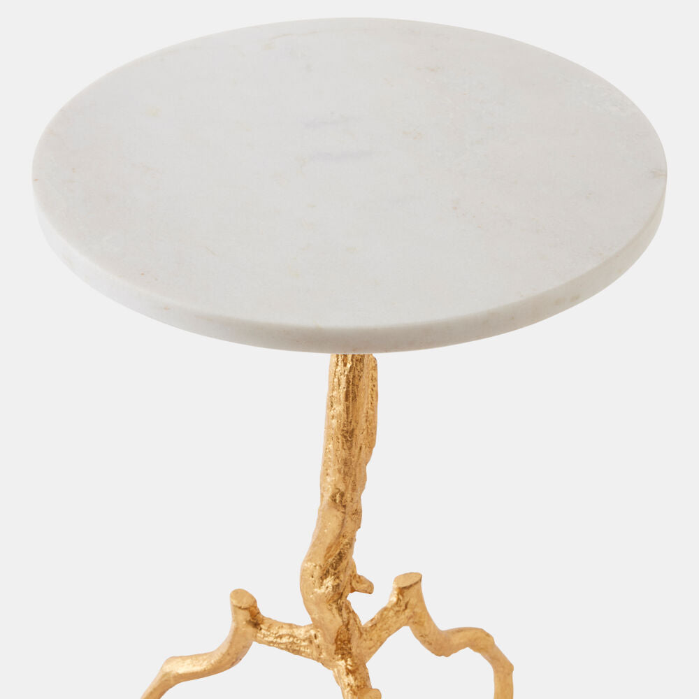 Ramo Side Table, Gold Leaf