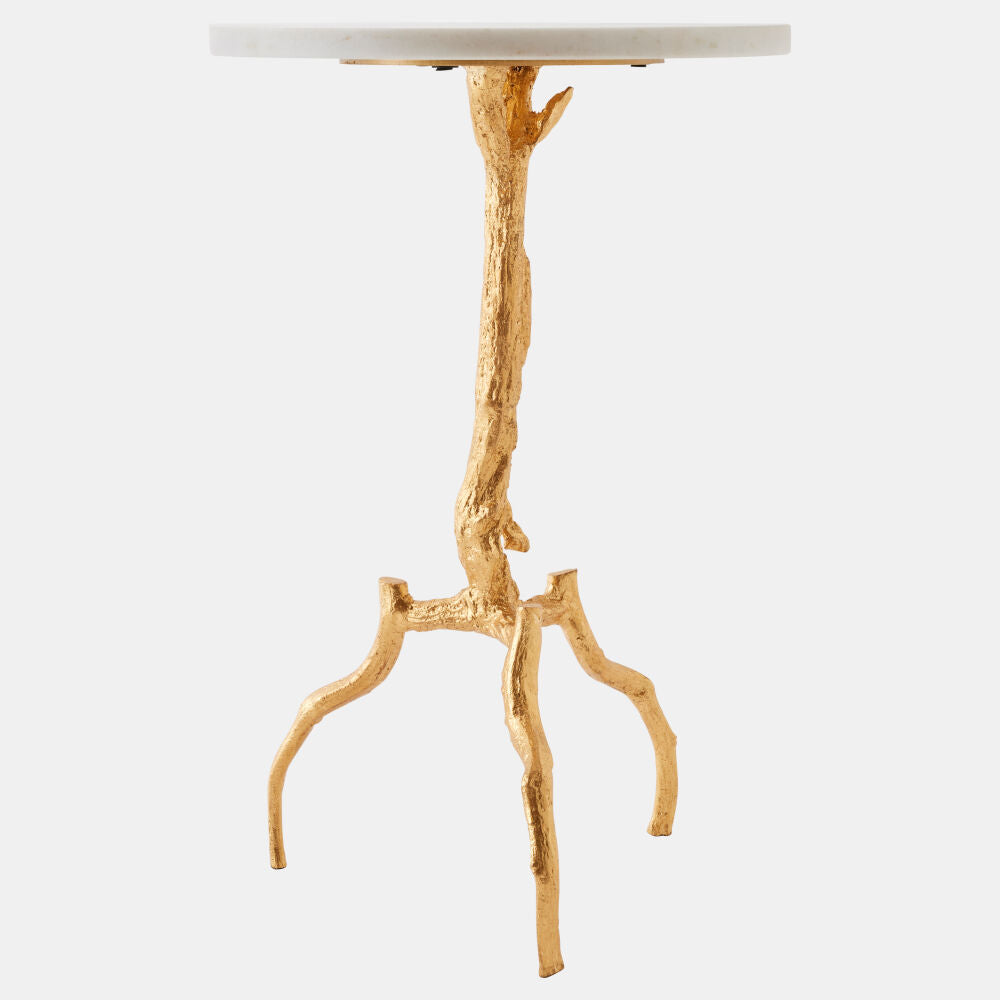 Ramo Side Table, Gold Leaf