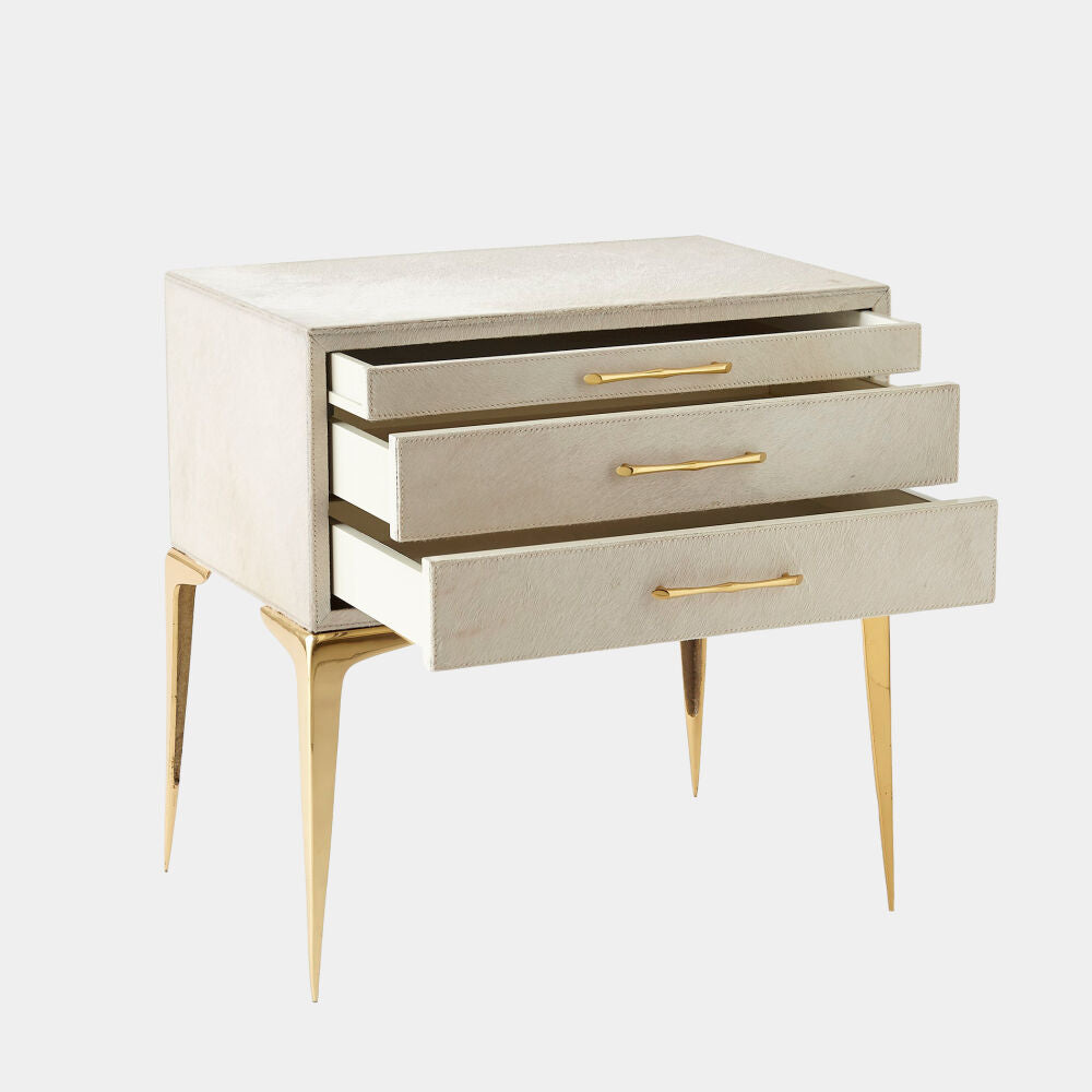 Spina Bedside Table, White
