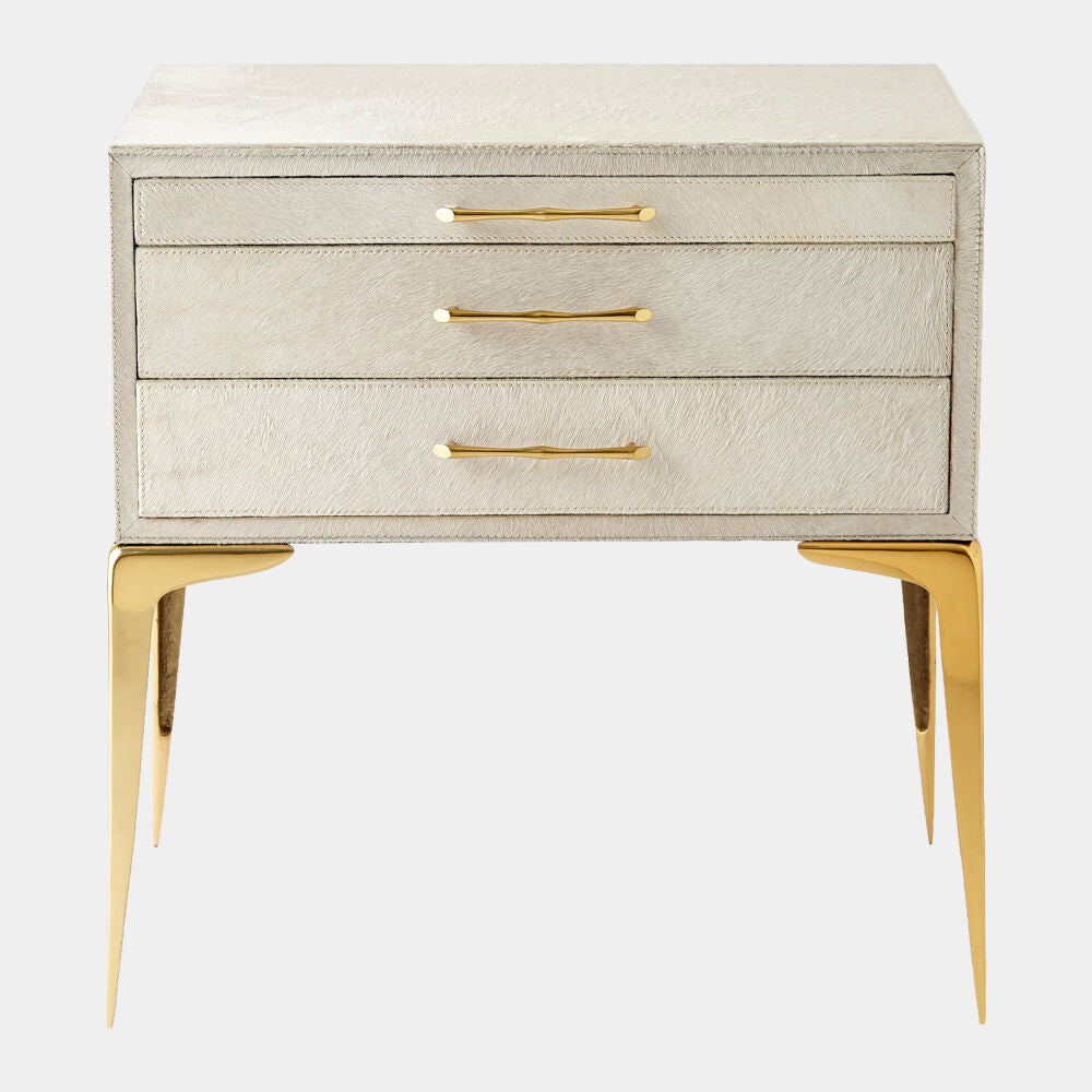 Spina Bedside Table, White