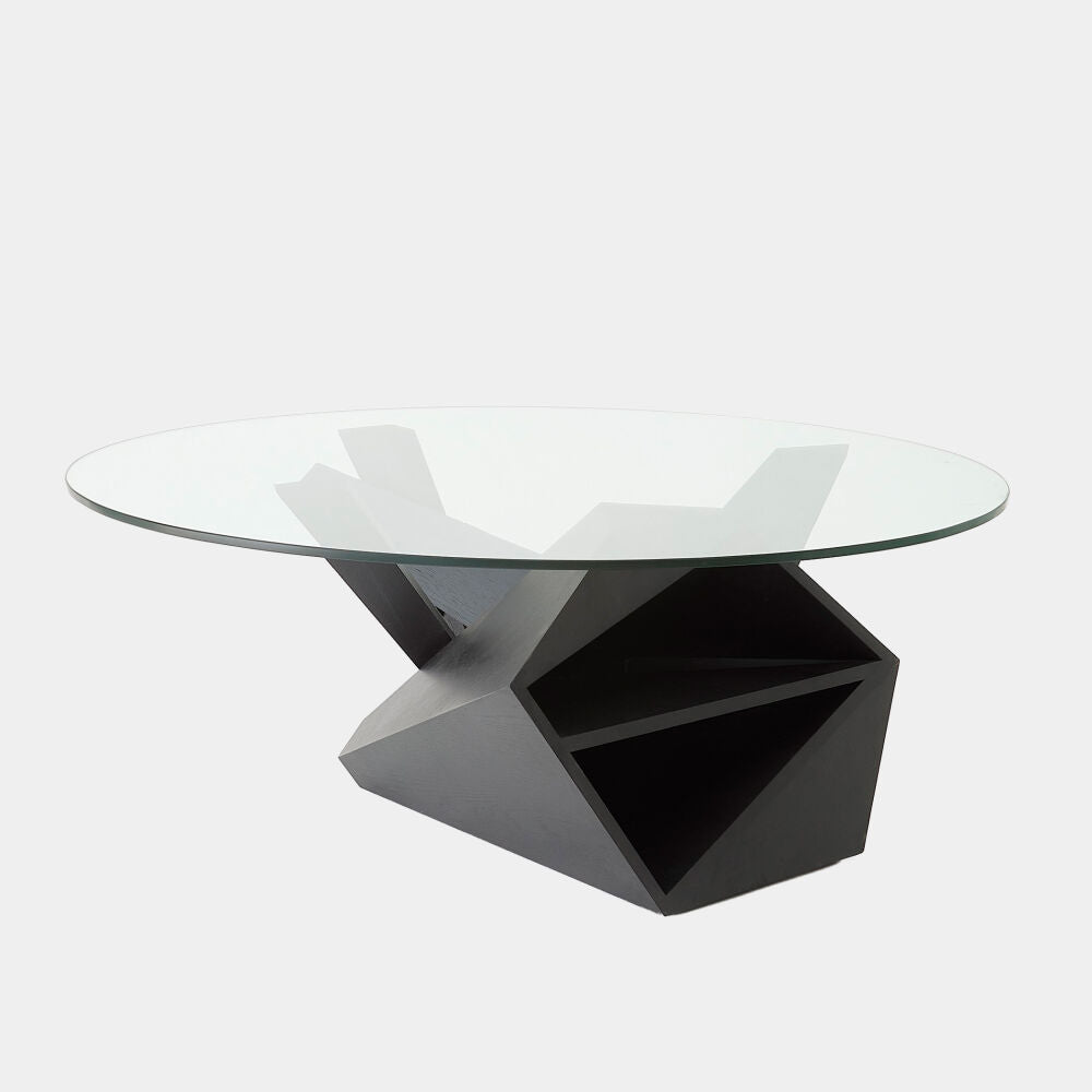 Prisma Cocktail Table, Blackened Oak