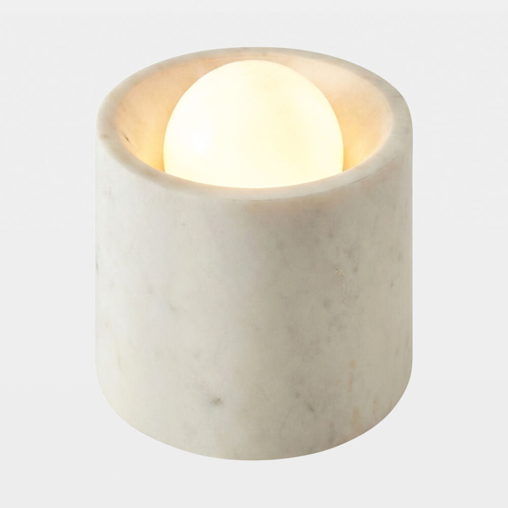 Cairn Stone Sconce, White