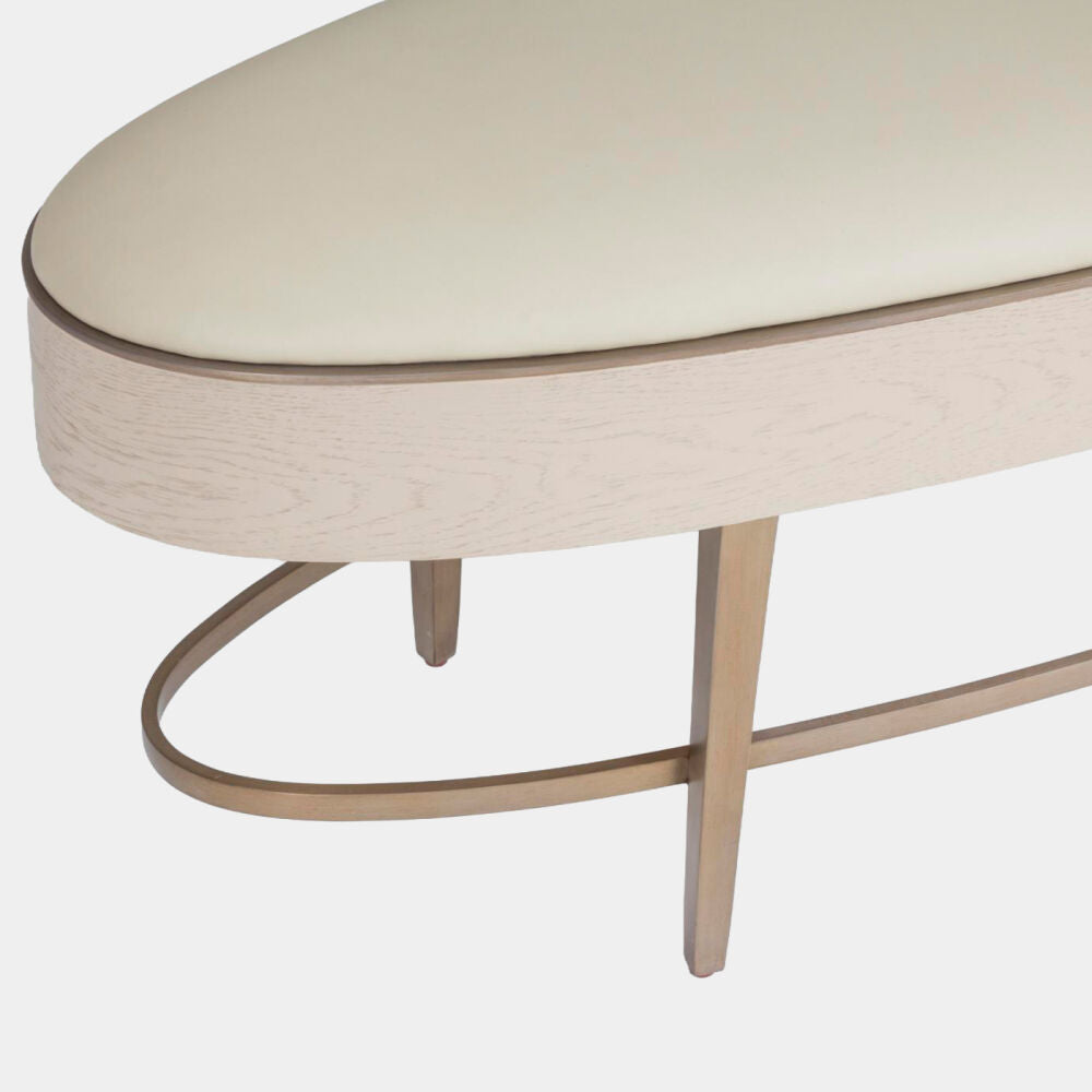 Ellisse Bench, Ivory