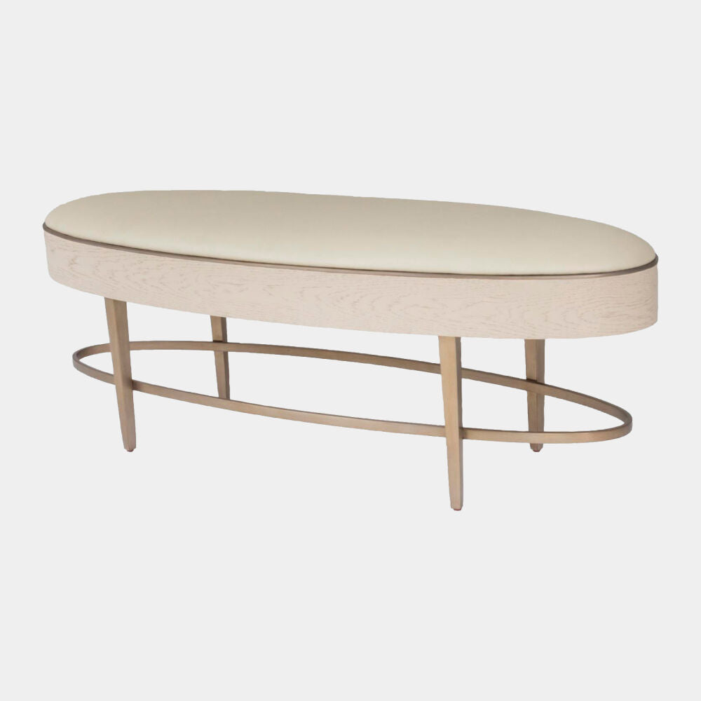 Ellisse Bench, Ivory