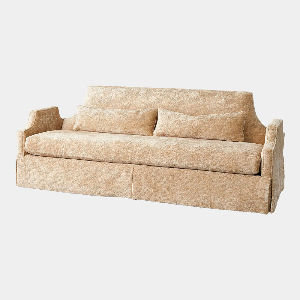 Contessa Skirted Sofa, Hazelnut
