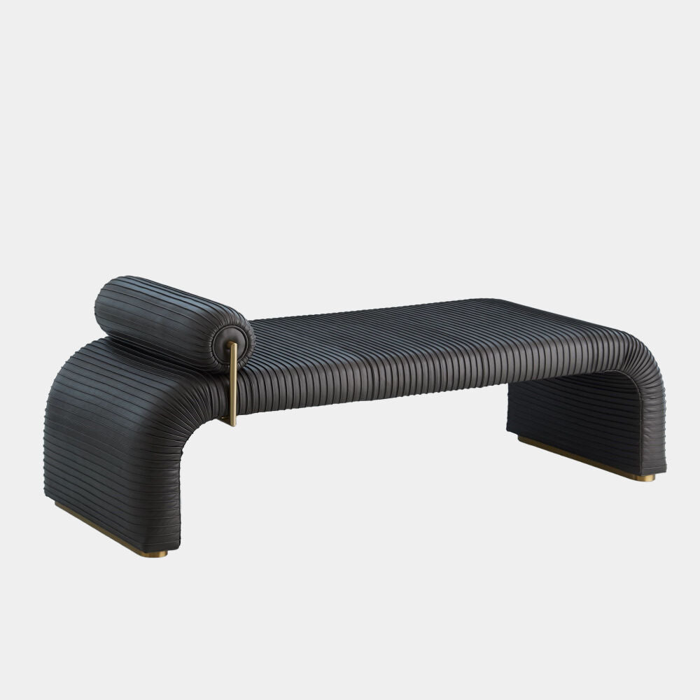 Riposo Daybed, Graphite Leather