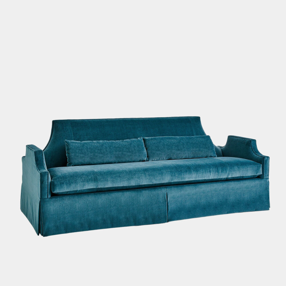 Contessa Skirted Sofa, Blue