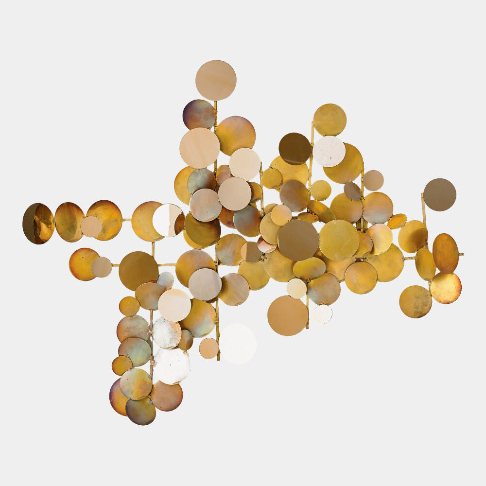Coriandoli Wall Sculpture, Brass