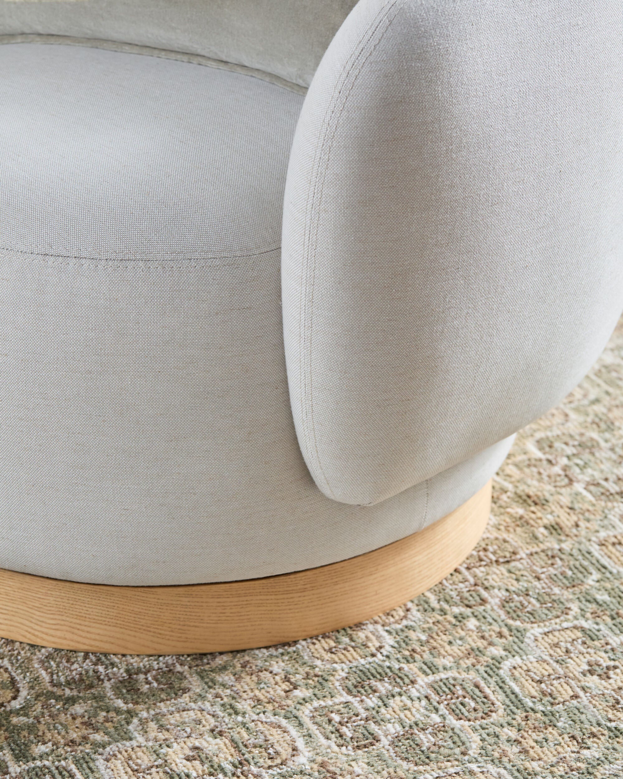 Shown in a styled room