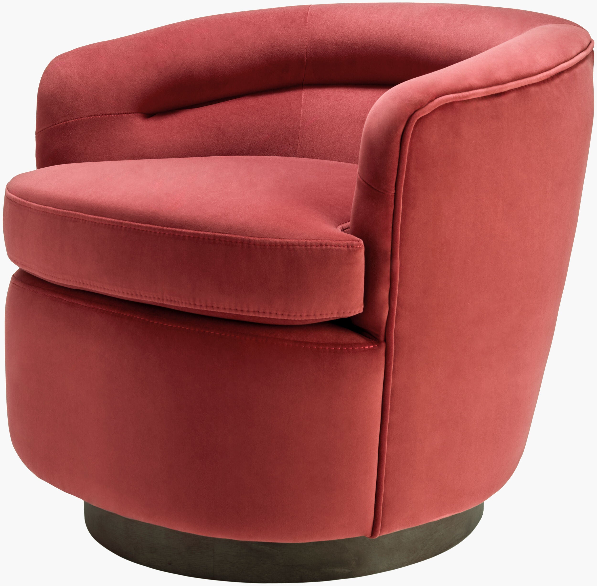 Gyre Swivel Chair, Brick Velvet