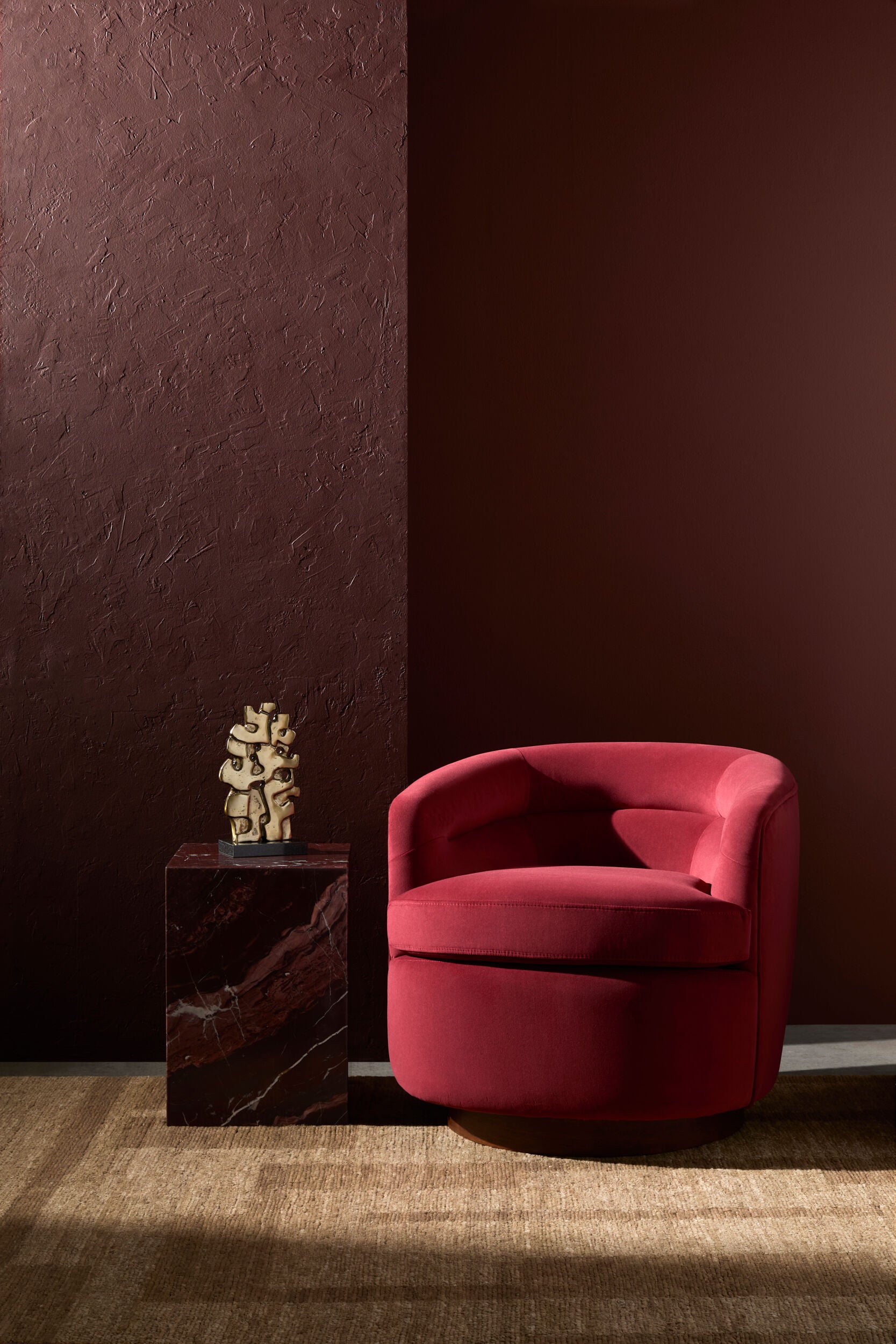 Shown in a styled room