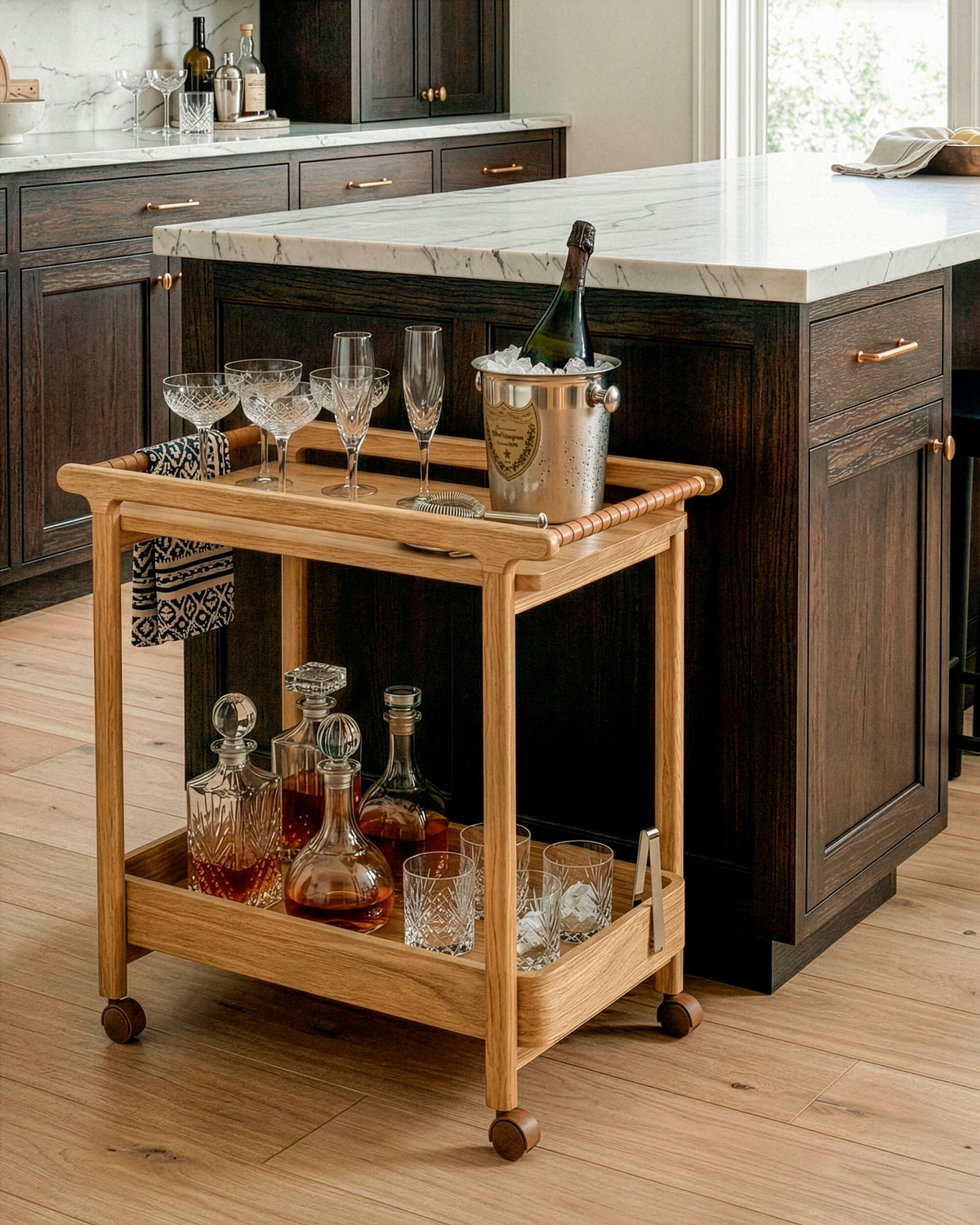 Shown in a styled room