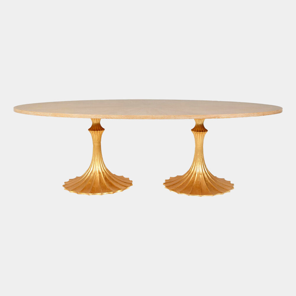 Scanalato Double Dining Table, Cerused