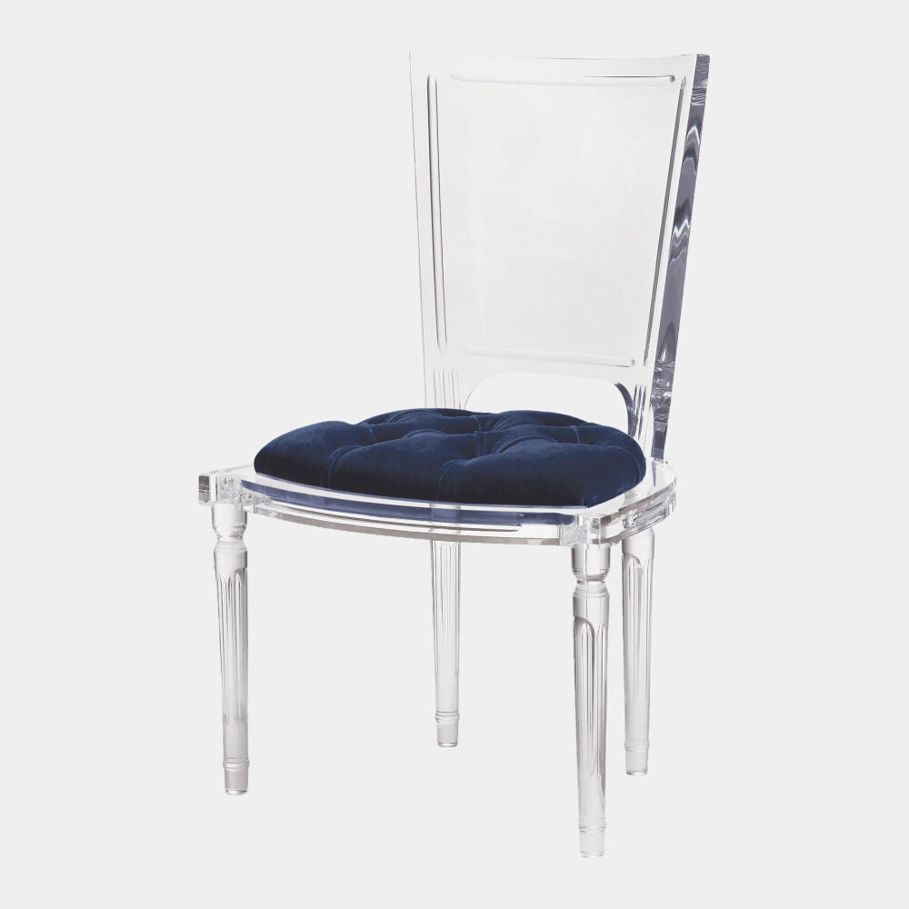 Cristallo Side Chair, Admiral Blue