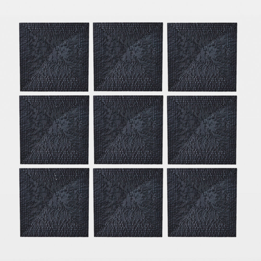 Nocturne Carved Panel, Black