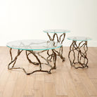 Torsione Cocktail Table, Brass