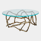 Torsione Cocktail Table, Brass