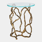 Torsione Accent Table, Brass