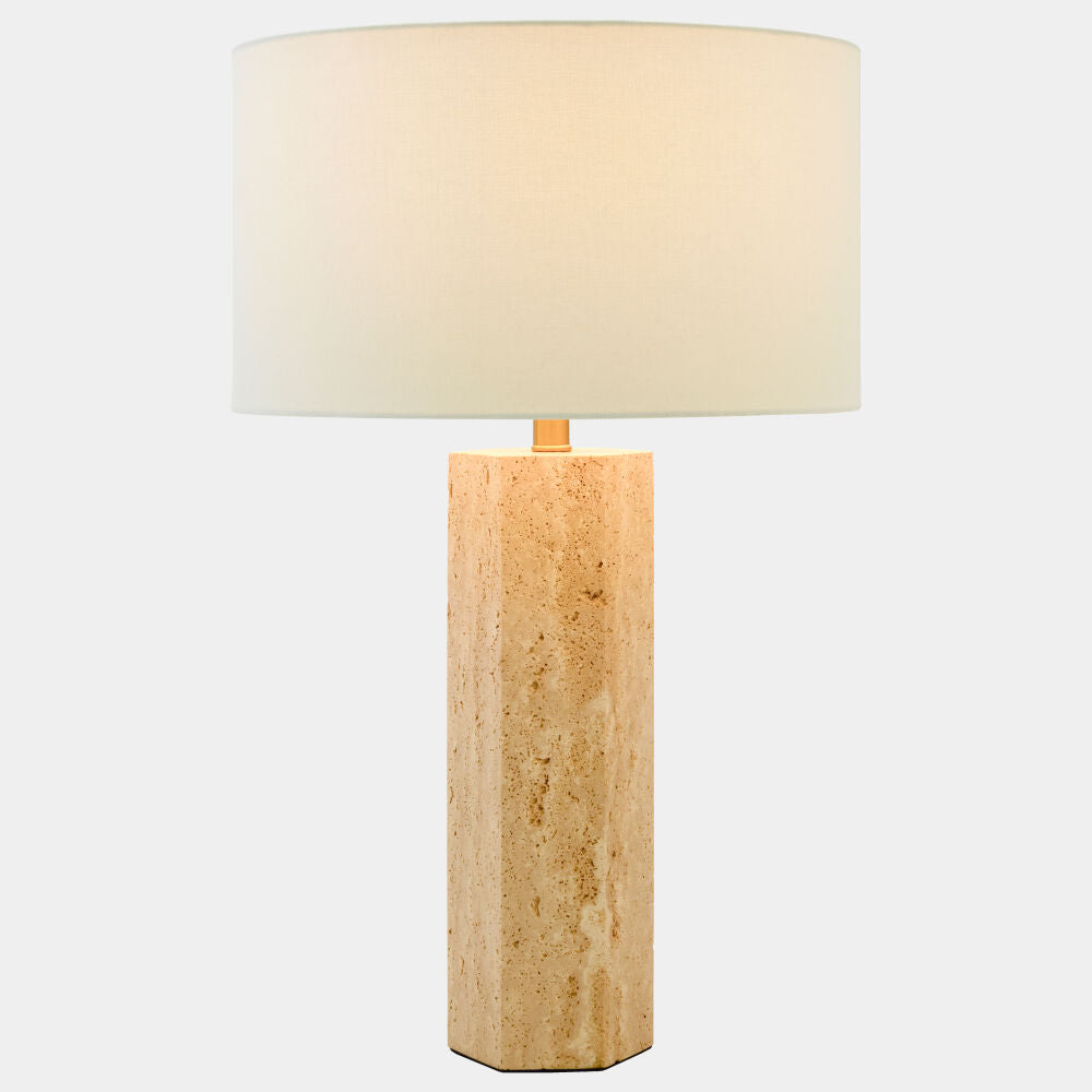 Cesello Table Lamp, Travertine