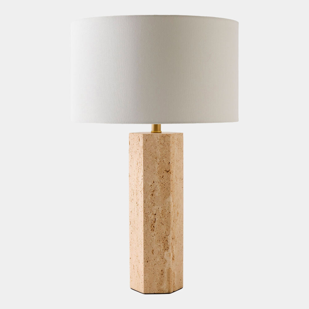 Cesello Table Lamp, Travertine