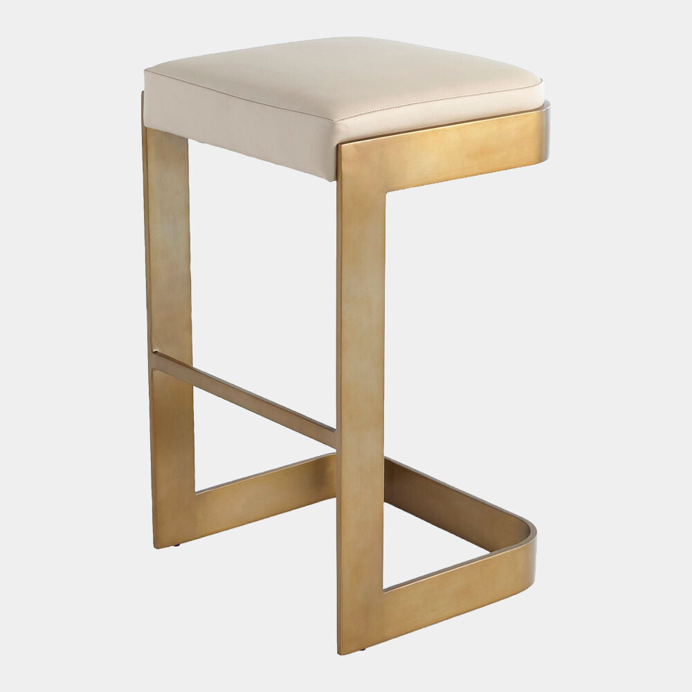 Ronda Barstool, Ivory Leather