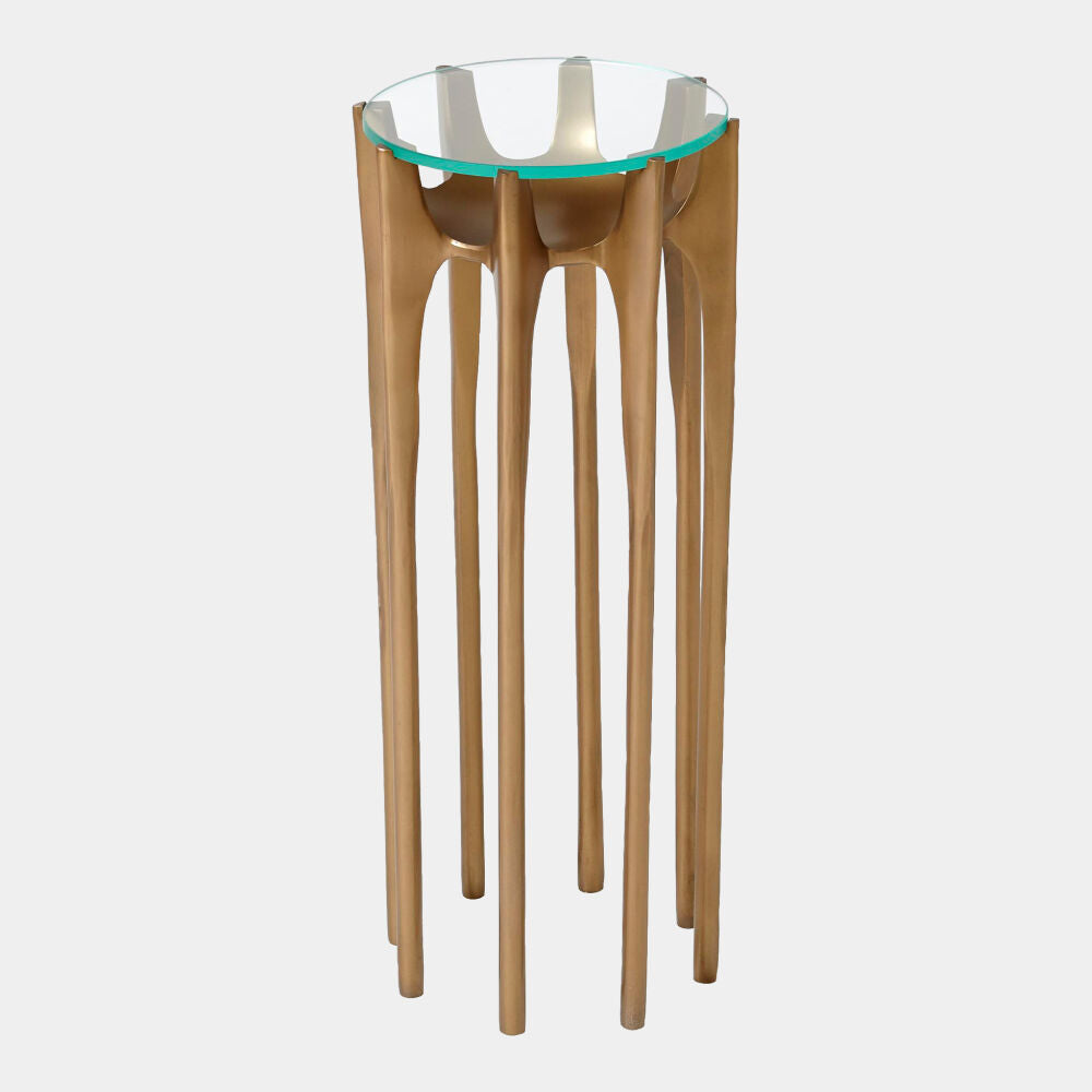 Aquilone Accent Table, Brass