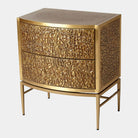 Foglio Bedside Chest, Brass