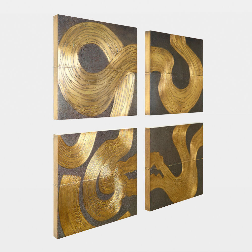 Corrente Wall Panel A, Brass
