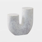 Tubo Side Table, White Marble