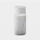 Tubo Side Table, White Marble