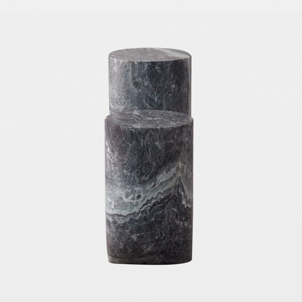 Tubo Side Table, Black Marble