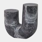 Tubo Side Table, Black Marble