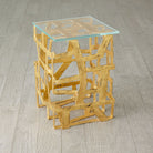 Frammento End Table, Gold Leaf