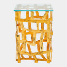 Frammento End Table, Gold Leaf