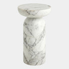 Ciottolo Accent Table, White Marble