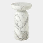 Ciottolo Accent Table, White Marble