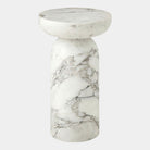 Ciottolo Accent Table, White Marble