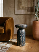 Ciottolo Accent Table, Portoro Marble