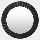 Nerano Fluted Mirror, Black