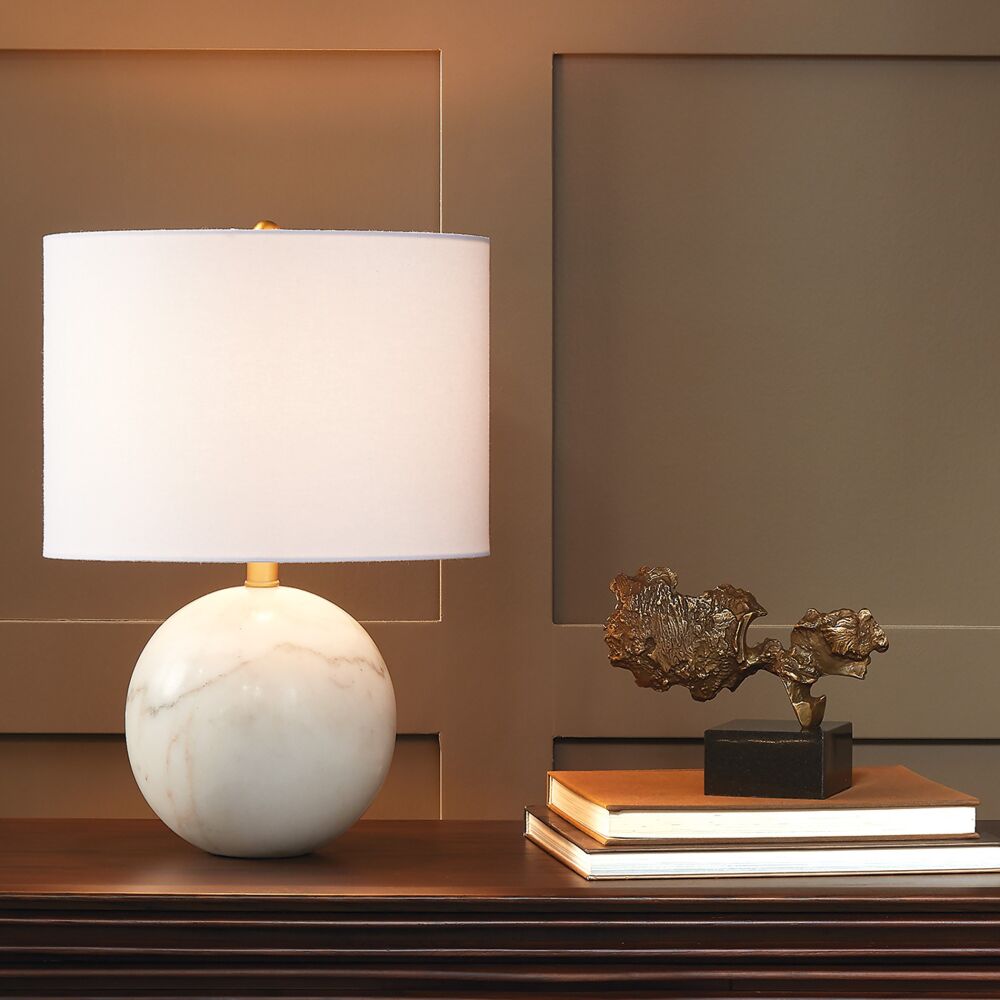 Luna Table Lamp, White Marble